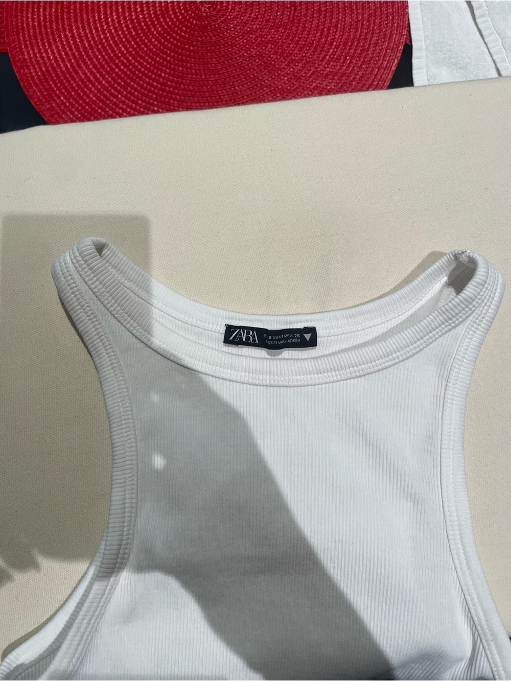 Zara- Ribbed High-neck Tank Top - Picture 2 of 3